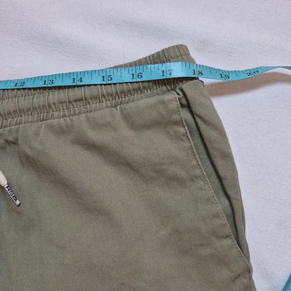 RSQ Men's Pull On Shorts Size XL Military Green Elastic Waist Pockets